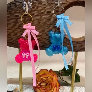 Bear keychain, party favors, baby shower favors.